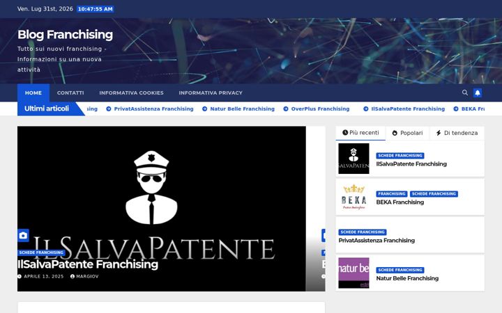 Snimka zaslona za blog-franchising.com