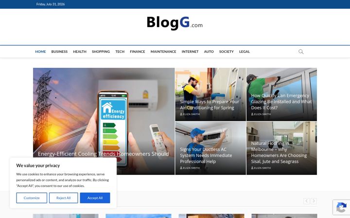 Captură de ecran a blog-g.com