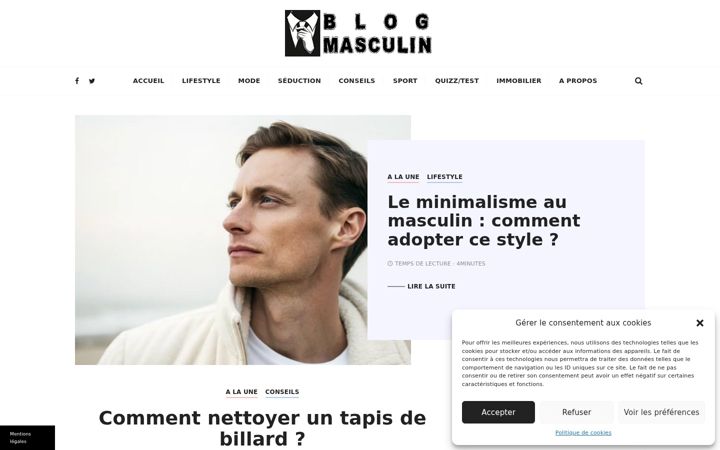 Screenshot of blog-masculin.com
