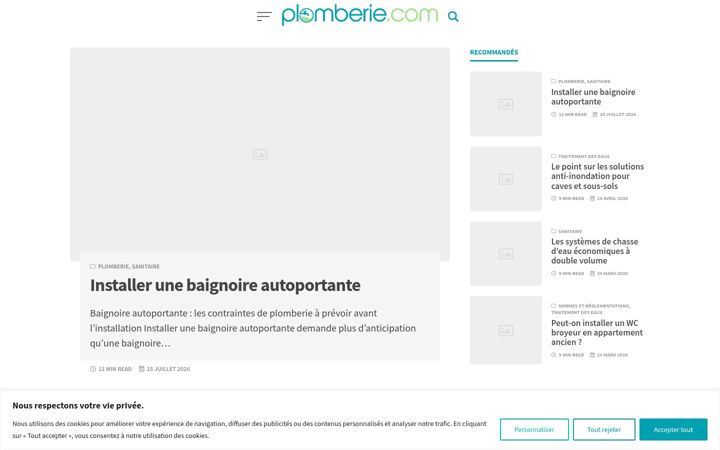 Screenshot of blog-plomberie.com
