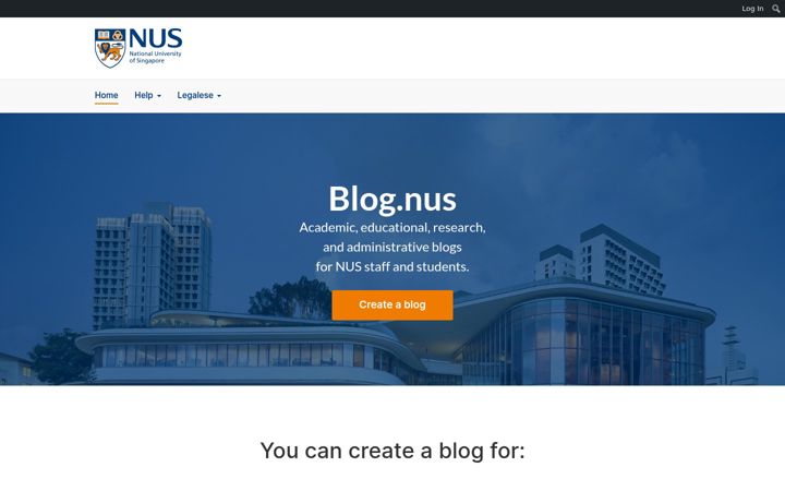 Screenshot of blog.nus.edu.sg