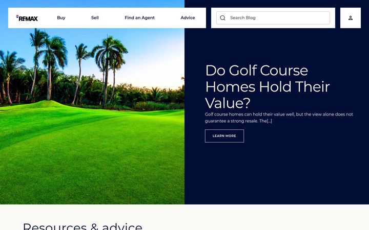 Screenshot of blog.remax.com