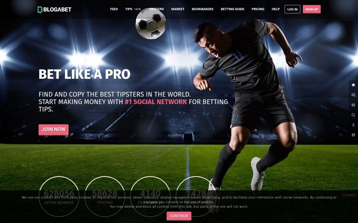 Screenshot of blogabet.com