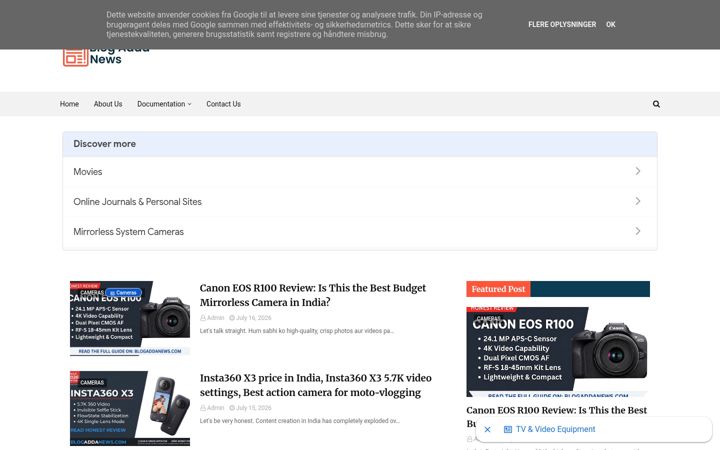 Screenshot of blogaddanews.com