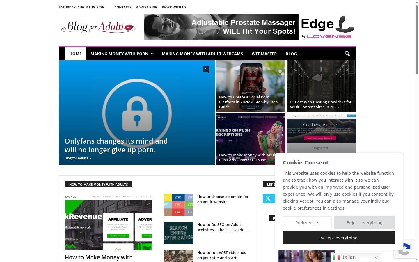 Screenshot tal-banner tal-kunsens muri qabel kwalunkwe interazzjoni