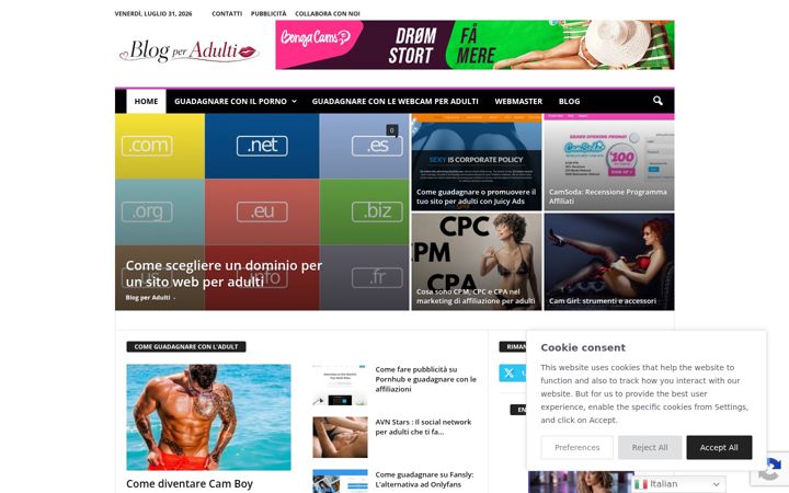 Екранна снимка на blogadulti.com