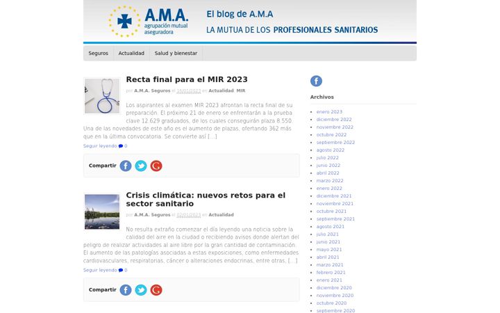 Screenshot of blogamaseguros.com