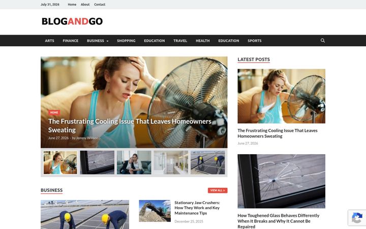 Screenshot of blogandgo.com