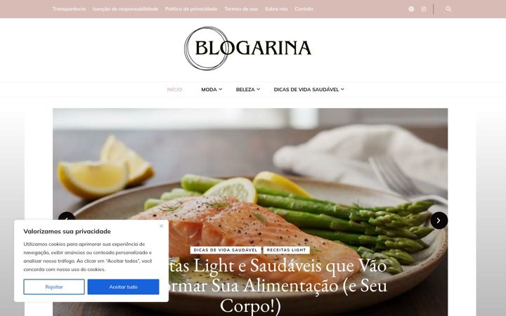 Screenshot of blogarina.com