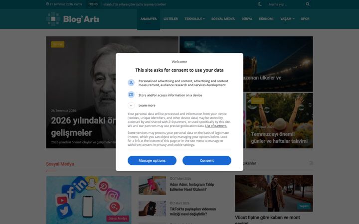 Screenshot of blogarti.com