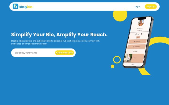 Screenshot stránky blogb.io