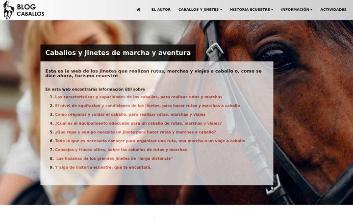 Screenshot van blogcaballos.es