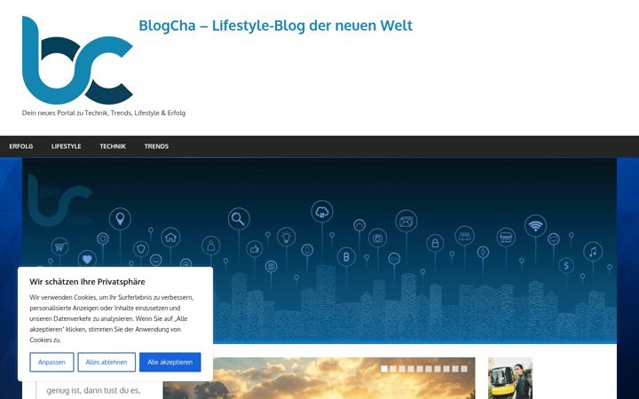 Screenshot ta' blogcha.de