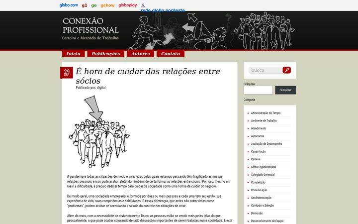 Skärmbild av blogconexaoprofissional.com.br