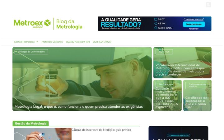 Screenshot του blogdametrologia.com.br