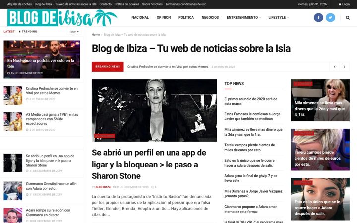 Screenshot ta' blogdeibiza.es