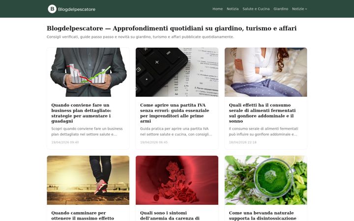 Screenshot of blogdelpescatore.it