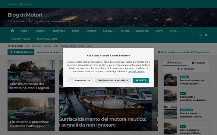 Screenshot of blogdimotori.it