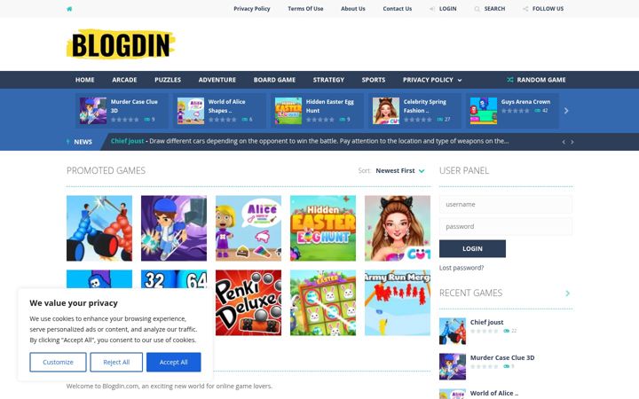 Screenshot of blogdin.com