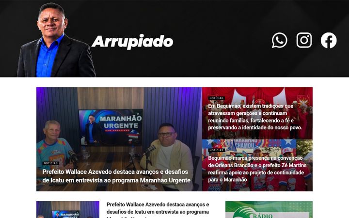 Captura de pantalla de blogdoarrupiado.com.br