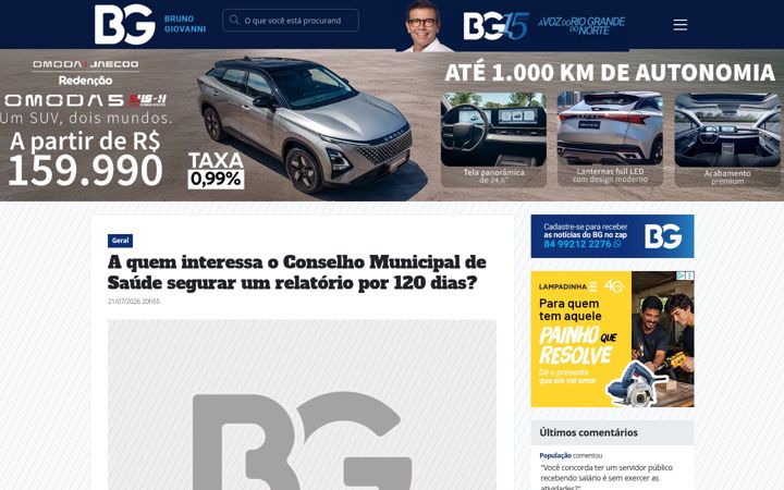 Screenshot of blogdobg.com.br