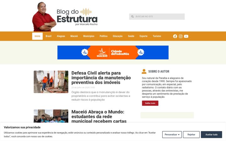Ekrano kopija blogdoestrutura.com.br