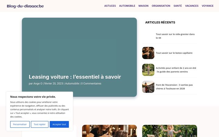 Capture d'écran de blogdudimanche.fr