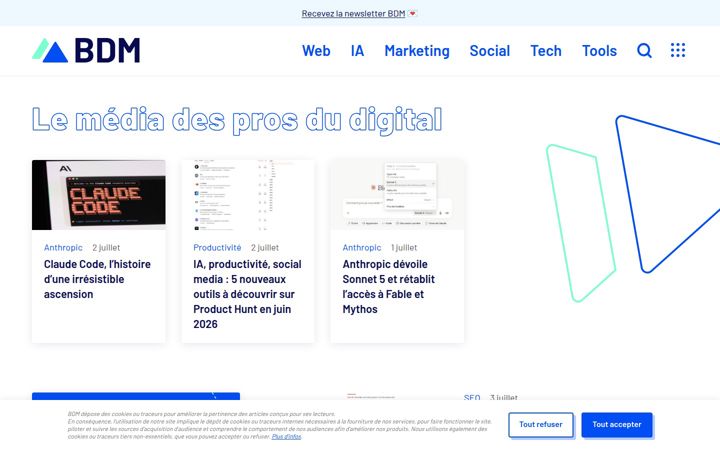 Screenshot stránky blogdumoderateur.com