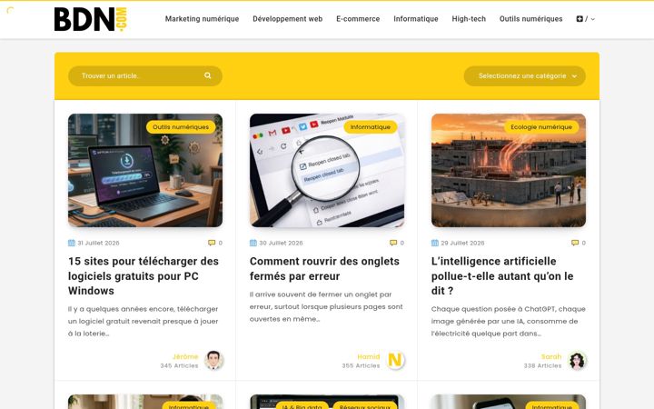 Screenshot of blogdunumerique.com