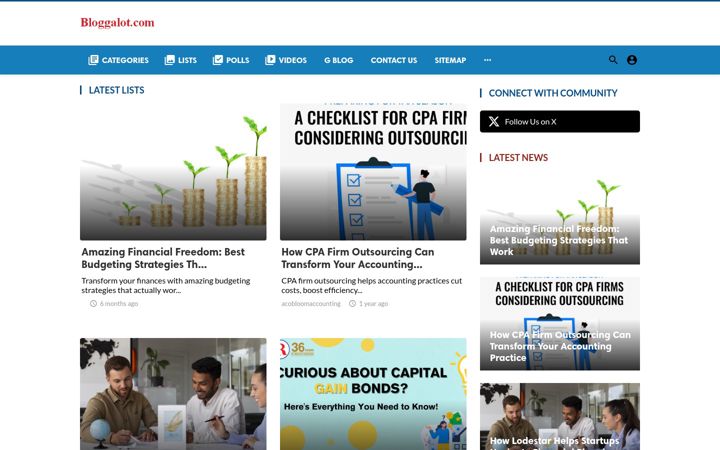 Screenshot of bloggalot.com