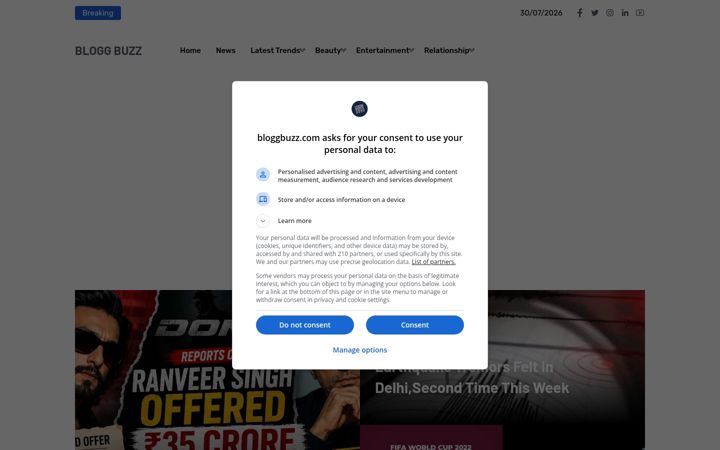 Screenshot of bloggbuzz.com