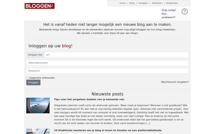 Screenshot of bloggen.be