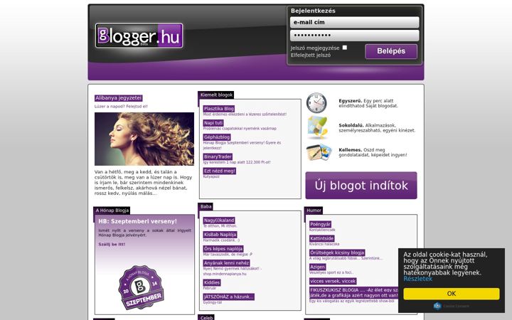 Screenshot di blogger.hu