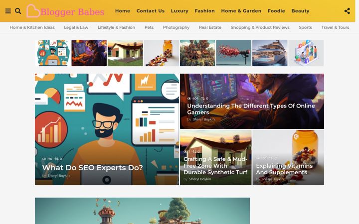 Screenshot of bloggerbabes.com