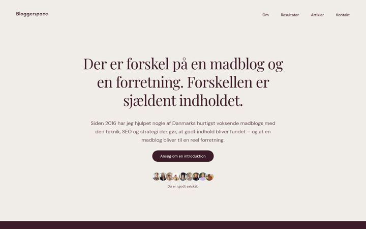Posnetek zaslona bloggerspace.dk