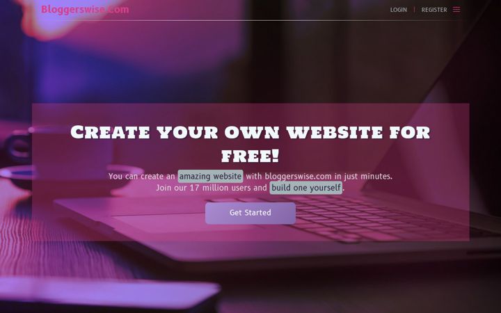 Screenshot of bloggerswise.com