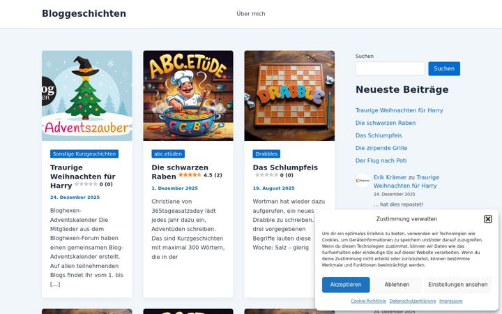 Screenshot stránky bloggeschichten.de