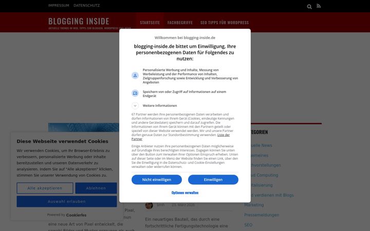 Screenshot of blogging-inside.de