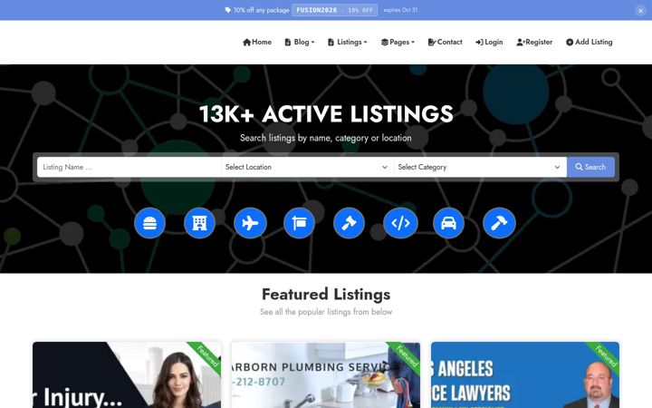 Screenshot of bloggingfusion.com