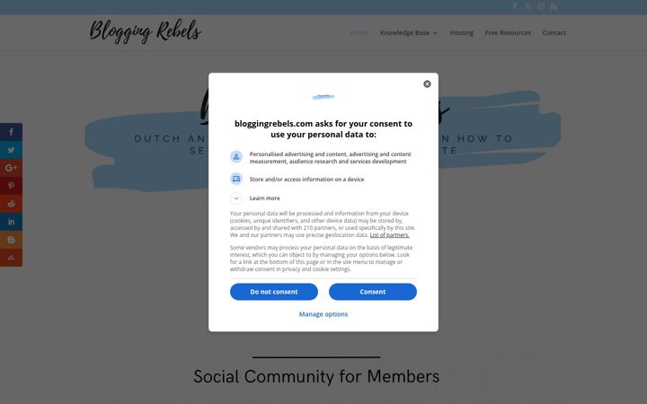 Screenshot of bloggingrebels.com