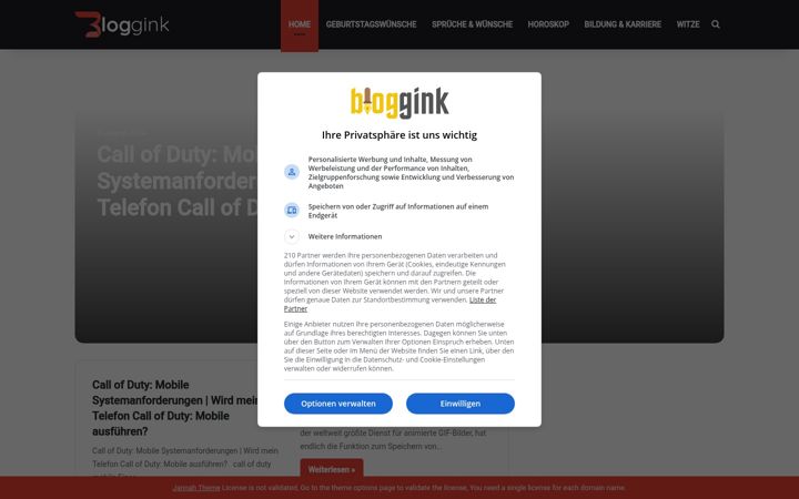 Képernyőkép: bloggink.de