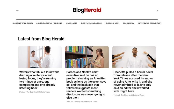 Screenshot of blogherald.com
