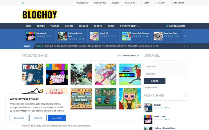 Ekraanipilt saidist bloghoy.com
