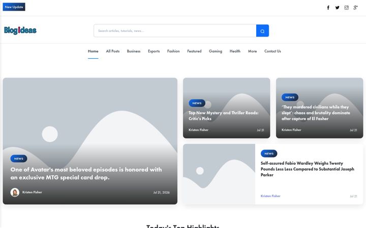 Screenshot of blogideasplaza.mx