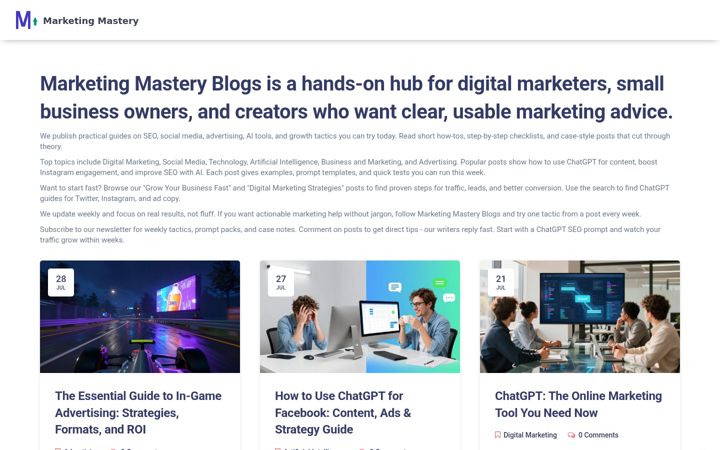 Screenshot of blogingbloging.com