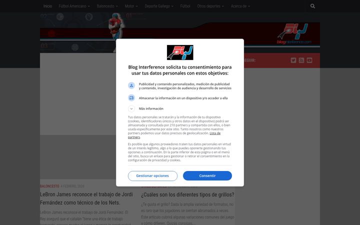 Screenshot of bloginterference.com