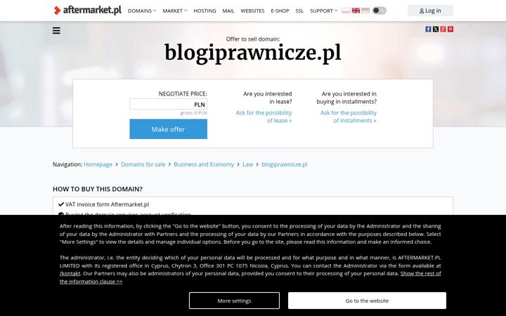 Screenshot of blogiprawnicze.pl