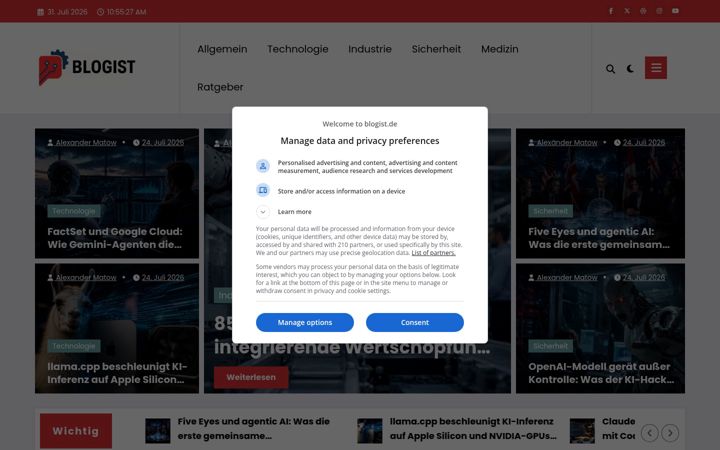 Screenshot of blogist.de