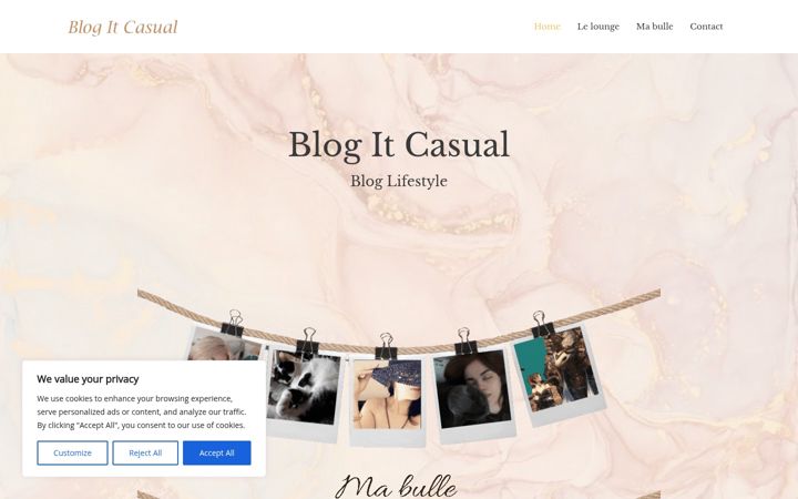 Screenshot of blogitcasual.com