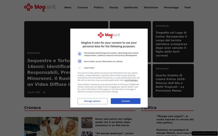 Screenshot of bloglive.it
